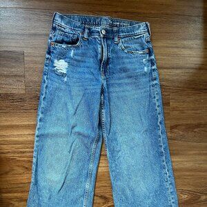 Low Stride Wide Leg Denim Jeans